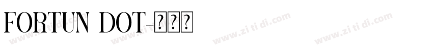 FORTUN DOT字体转换